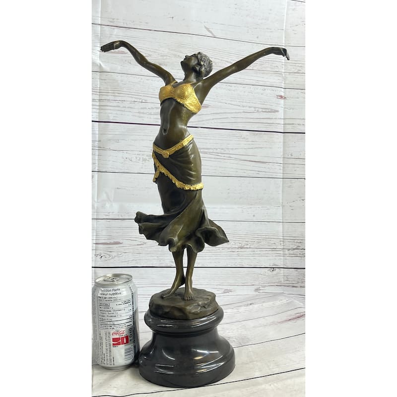 Paul Philippe Russian Dancer Vintage Reproduction Bronze Sculpture Statue Figure