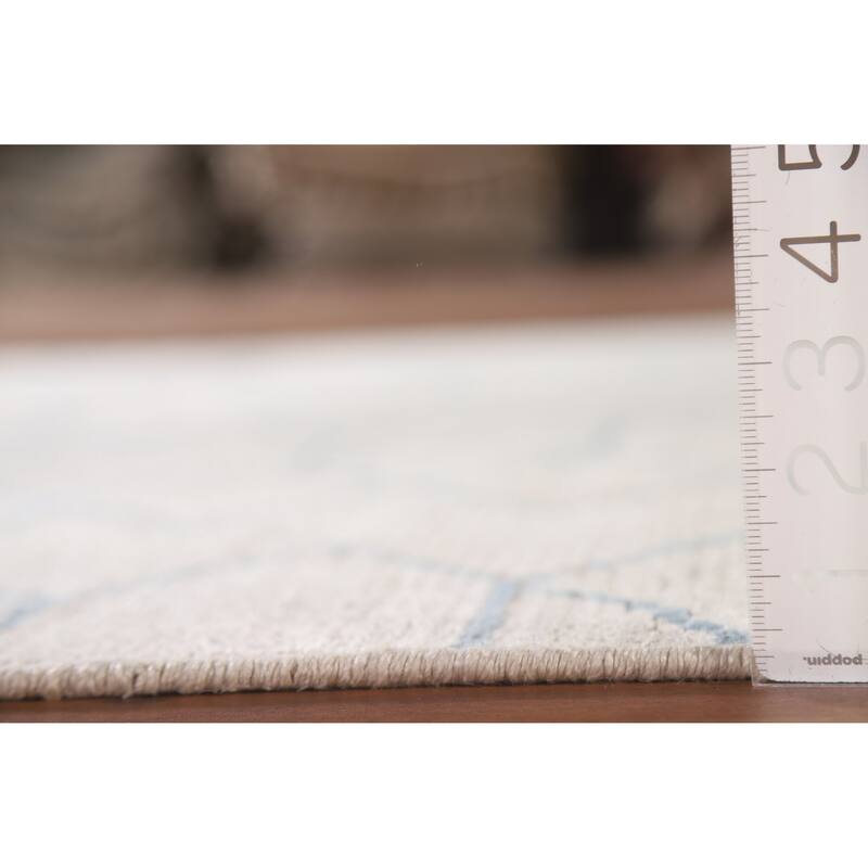 Moroccan Oriental Area Rug Handmade Trellis Wool Carpet - 5'1"x 7'11"