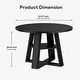 preview thumbnail 10 of 28, Farmhouse 43" Round Dining Table with Sturdy Wooden Pedestal, Built-in Storage Shelf