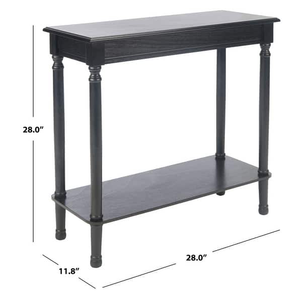 dimension image slide 0 of 8, SAFAVIEH Tinsley 28-Inch Rectangular Wood Console Table, Transitional - 28" W x 12" D x 28" H
