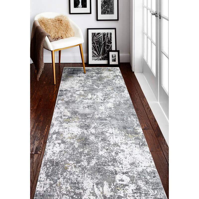 Bashian Giuliana Ivory/Grey Contemporary Area Rug