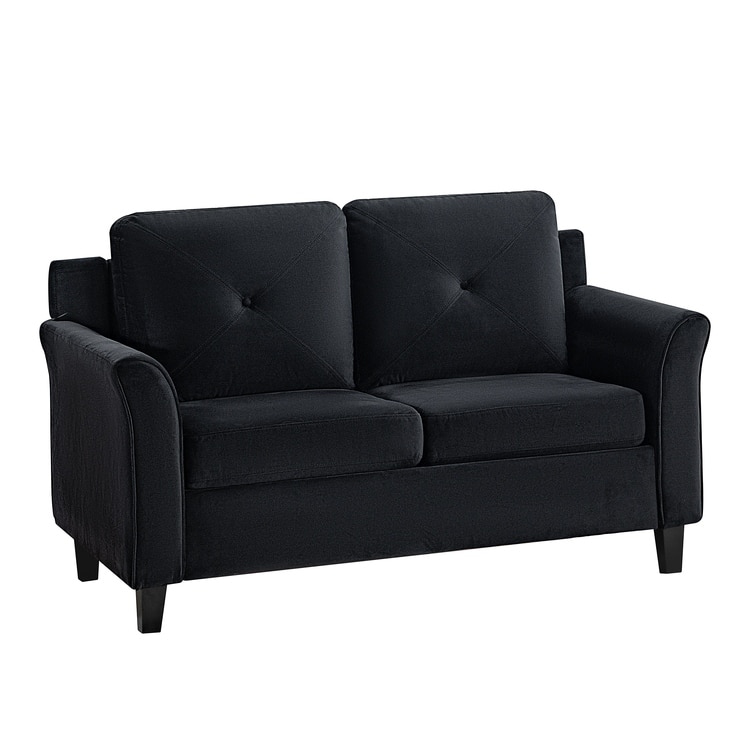 Premium Genuine Leather Loveseat with Deep Plush Seating and Goose Feather Cushions for Ultimate Comfort