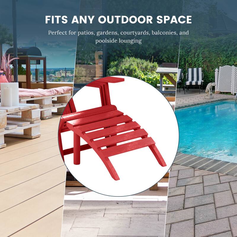 Polytrends Coastline Outdoor Poly Adirondack Ottoman