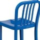 preview thumbnail 87 of 116, 2 Pack 24'' High Metal Indoor-Outdoor Counter Height Stool w/ Vertical Slat Back