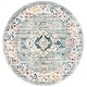 preview thumbnail 27 of 124, SAFAVIEH Madison Andra Boho Oriental Distressed Rug 6'7" Round - Grey/Ivory