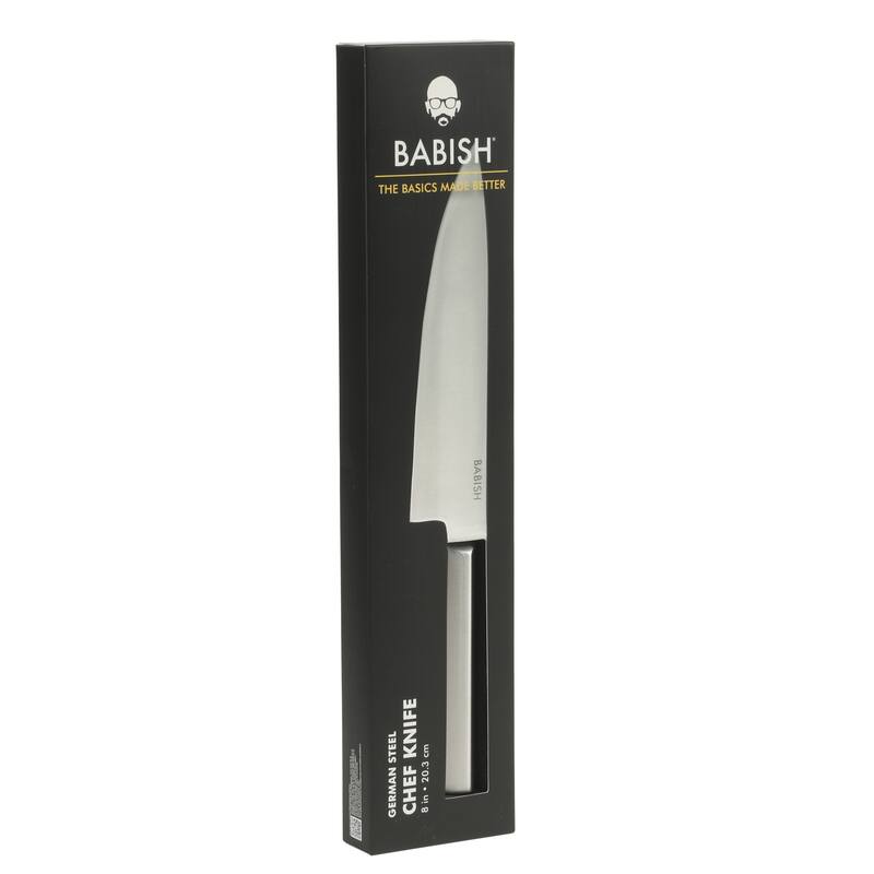 Babish High Carbon 1.4116 German Steel Full Tang 8-Inch Chef Knife - for Chopping, Slicing, Dicing & Everyday Prep
