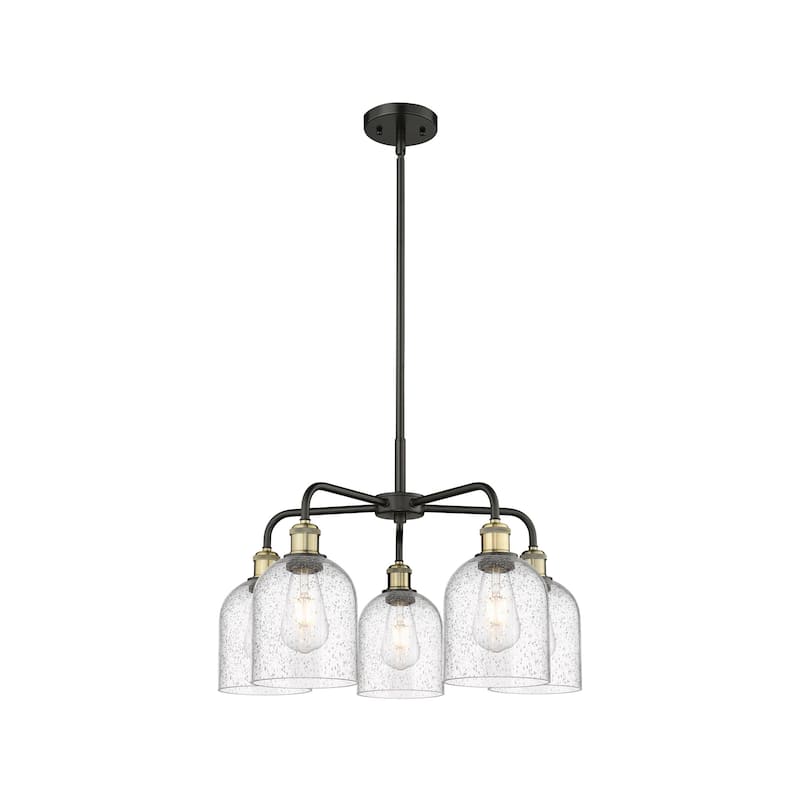 Innovations Lighting 516-5CR 15 24 Bella Chandelier Bella 5 Light 24" - Black Antique Brass / Seedy