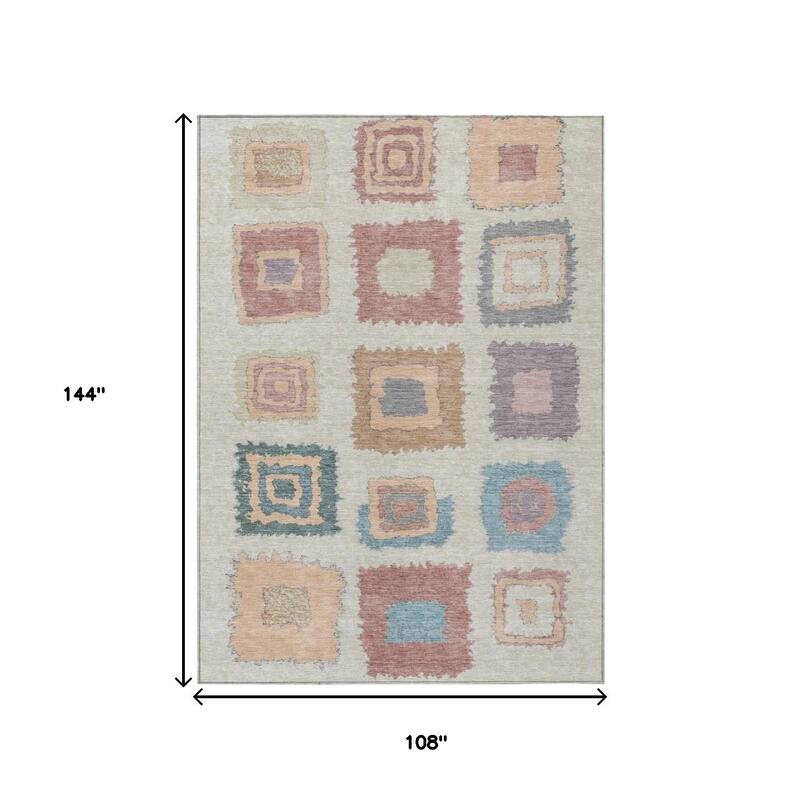 HomeRoots Geometric Transitional Rectangle Outdoor Rug