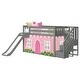 preview thumbnail 14 of 20, Max and Lily Classic Low Bunk with Stairs, Easy Slide and Curtain