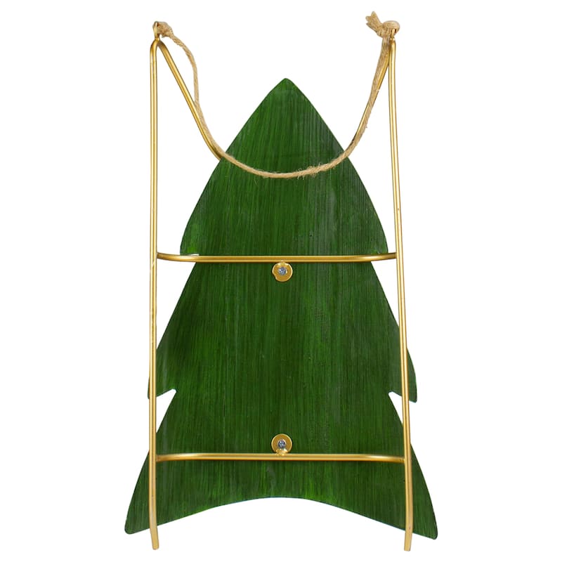 Wooden "Believe" Christmas Snow Sled Decoration - 18.25" - Green