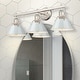 preview thumbnail 5 of 7, Yep by Golden Lighting Orwell 3-light Vanity in Brushed Champagne Brass and Clear Glass