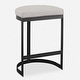 preview thumbnail 3 of 5, Plush Seat Hand Forged Counter Stool - 26" - Black