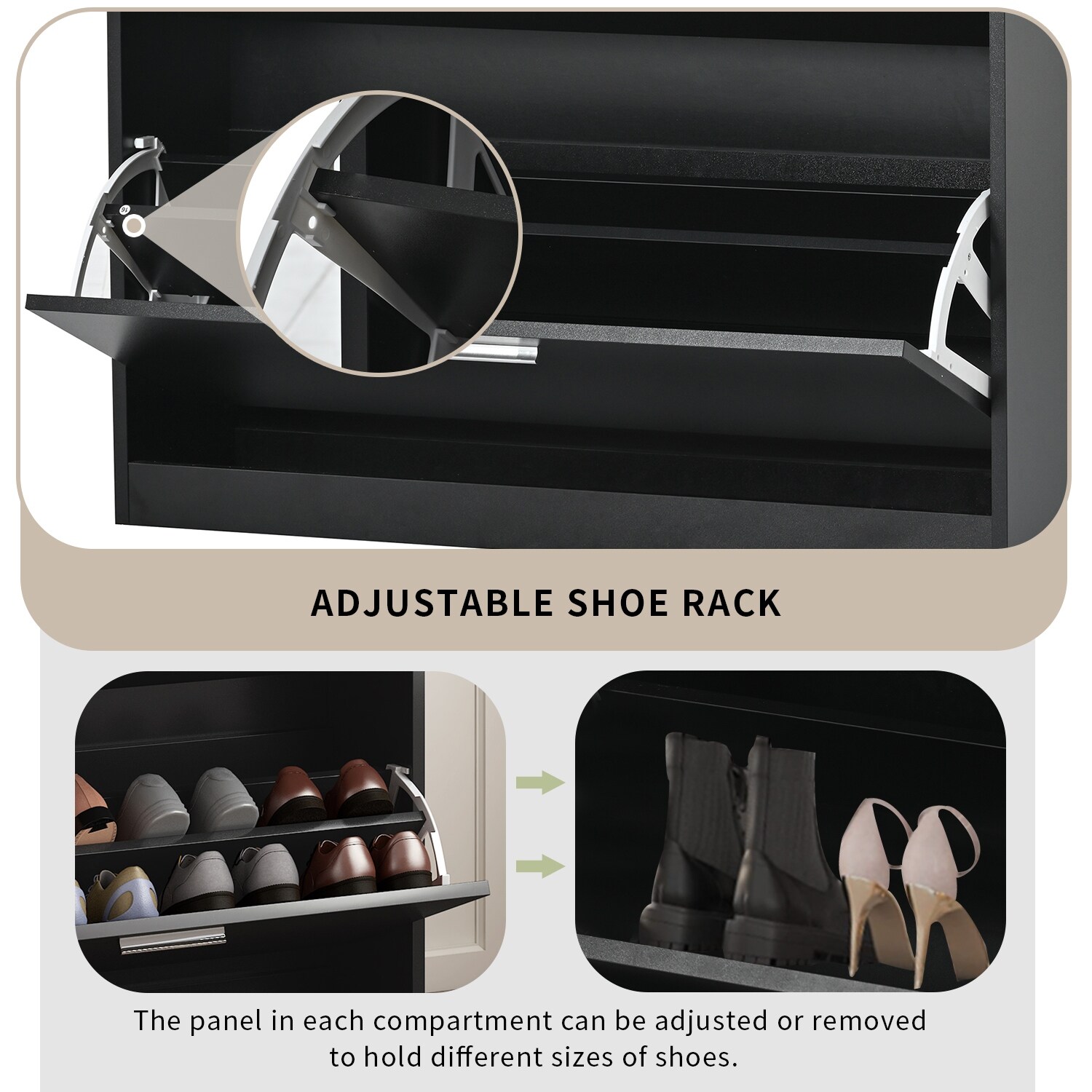 Free Standing Shoe Rack with LED Light for Hallway,3-4 Free Standing Shoe Rack with LED Light for Hallway,3-4