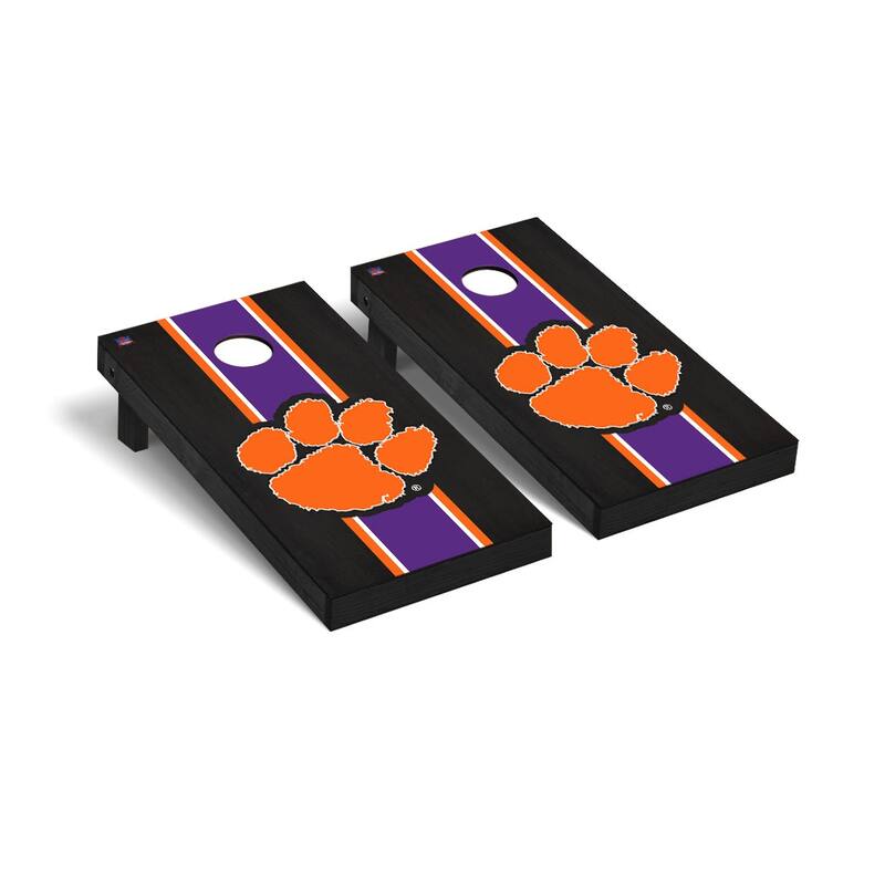 Clemson Tigers 2x4 Pro Cornhole Boards - V2 - Include Team Bags + LED Lights