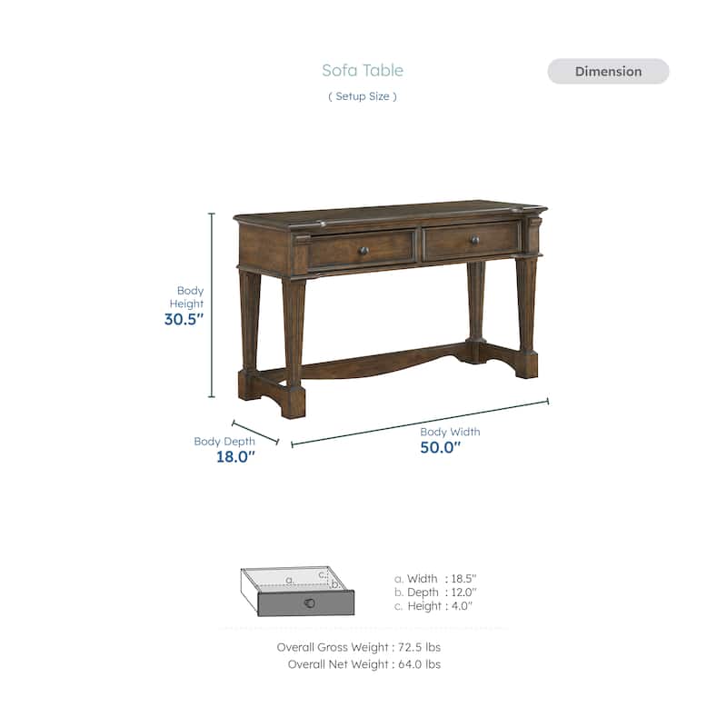 Dionne Rectangular Wood Sofa Table