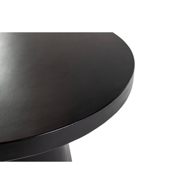 Modrest Desoto Modern Black Concrete Round Dining Table