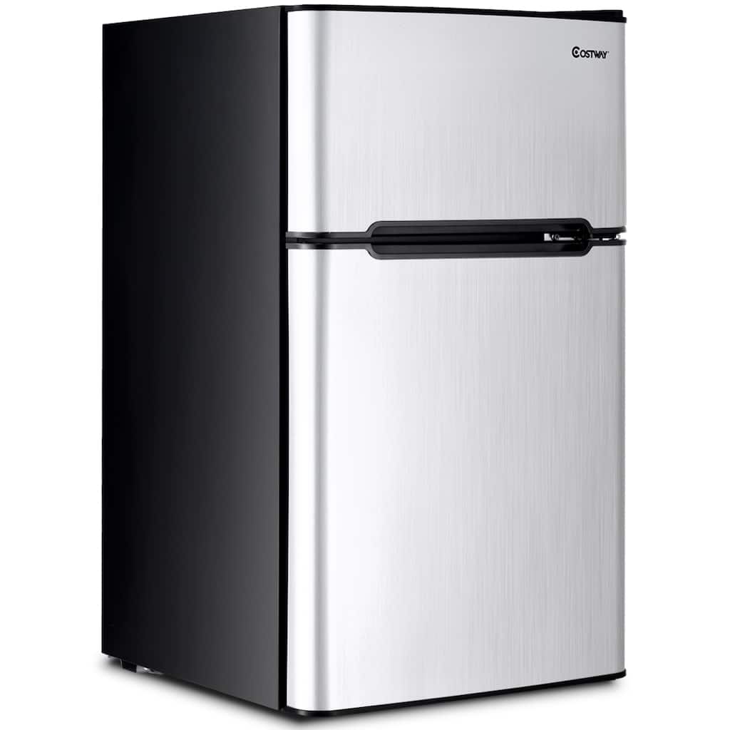 Costway Refrigerator Small Freezer Cooler Fridge Compact 3.2 cu ft.