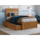 preview thumbnail 65 of 105, Portland Platform Bed with Footboard and Storage Drawers Light Toffee - Twin