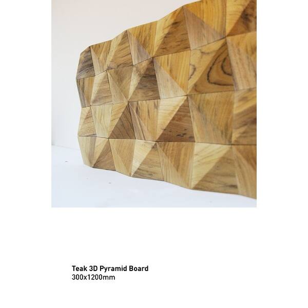 Shop Teak 3d Pyramid Wall Paneling 100 Reclaimed Teak 15 50 Sq