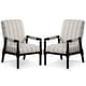 preview thumbnail 1 of 7, Gymax 2PCS Accent Chair Upholstered Armchair w/ Rubber Wood Frame Multi