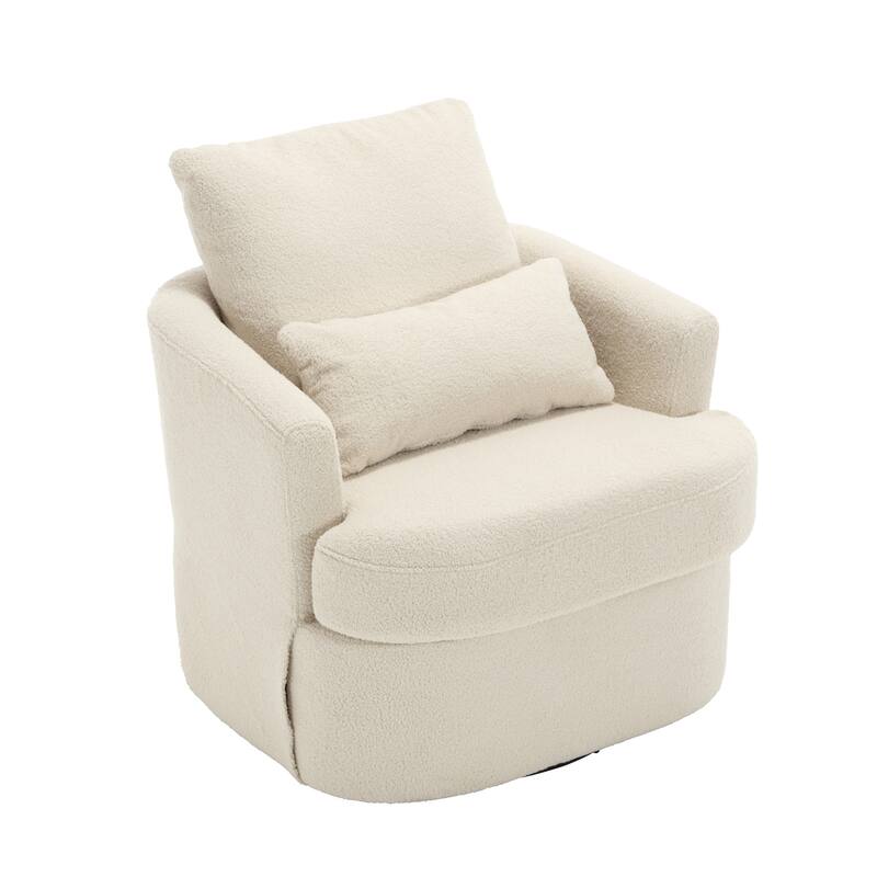 Swivel Barrel Chair, Comfy Round Accent Sofa Chair for Living Room, 360 Degree Swivel Barrel Club Chair, Leisure Arm Chair
