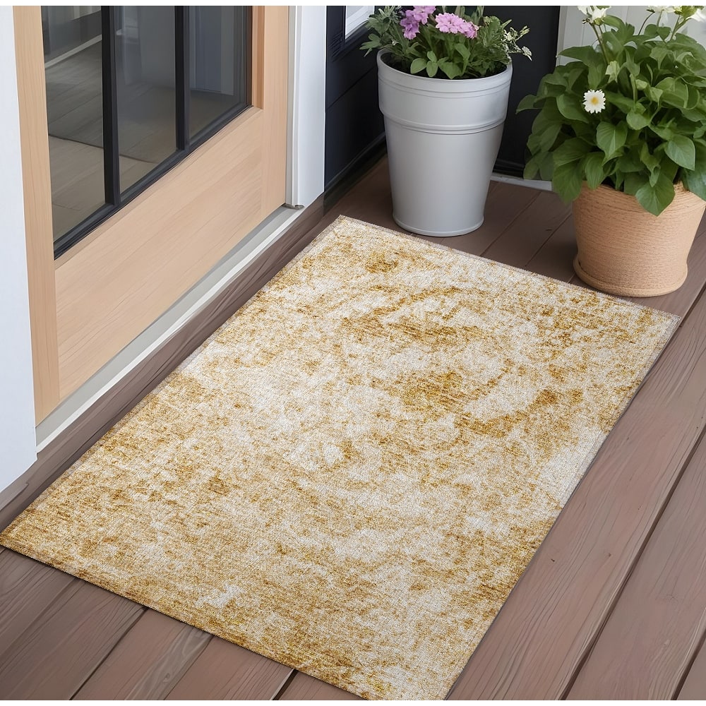 Cana Modern Art-Inspired Weather Resistant Classic Meets Modern Outdoor Rug