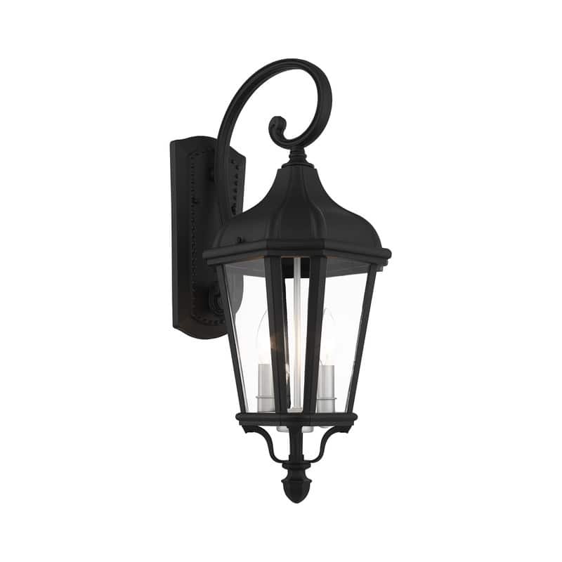 Livex Lighting 2-light Textured Black Outdoor Wall Lantern, 76186-14 - 9" W x 23.5" H x 12" Ext.