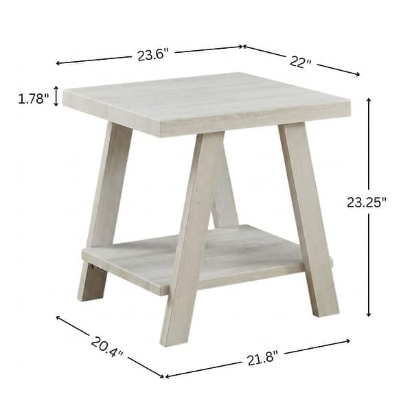 dimension image slide 0 of 12, Roundhill Furniture Athens Contemporary Wood Shelf End Table