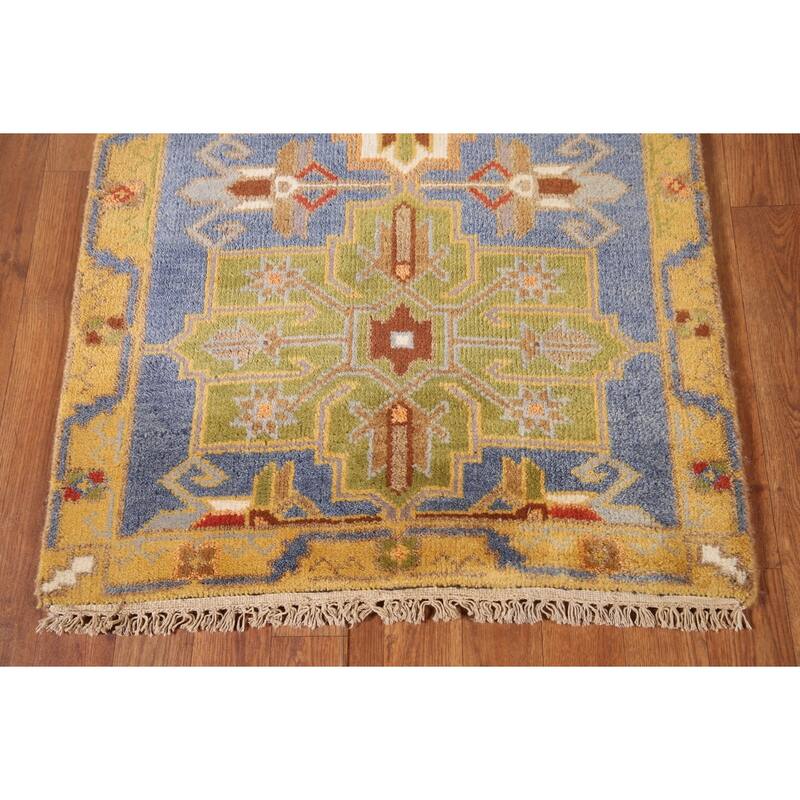 Kazak Runner Rug Hand-Knotted Traditional Wool Carpet - 2'7"x 8'0"