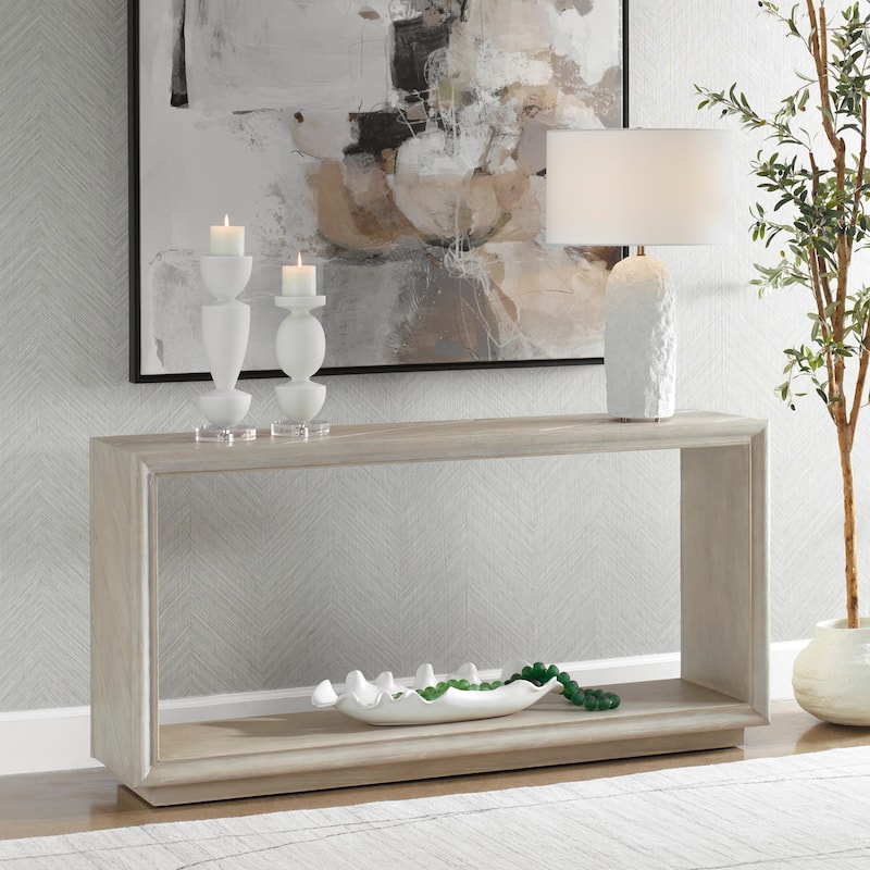 Uttermost 24757 Prism 60" Wide Oak Veneer Console Table