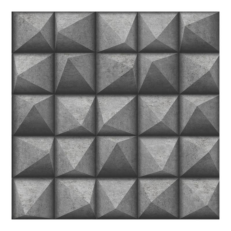 Advantage Dax Black 3D Geometric Wallpaper - 20.9 x 396 x 0.025