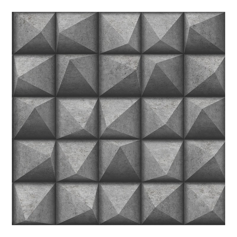 Advantage Dax Black 3D Geometric Wallpaper - 20.9 x 396 x 0.025