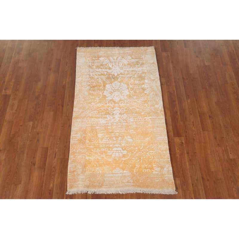 Stripe / Abstract Modern Accent Rug Handmade Wool Carpet - 2'8"x 4'10"