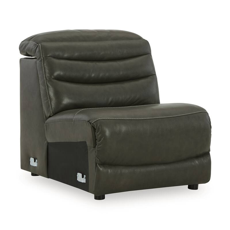 Signature Design by Ashley Center Line Gray Sofa and Loveseat - 111" W x 40" D x 35" H