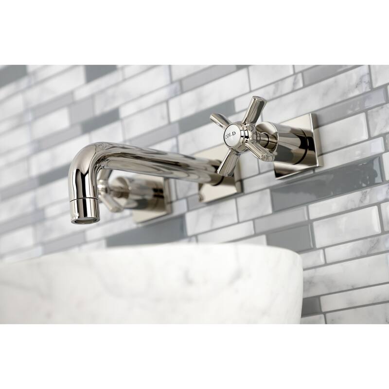Millennium Two-Handle 3-Hole Wall Mount Bathroom Faucet