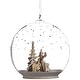preview thumbnail 3 of 4, Deer Family in Snow Glass Globe Christmas Ornament - 4.75"