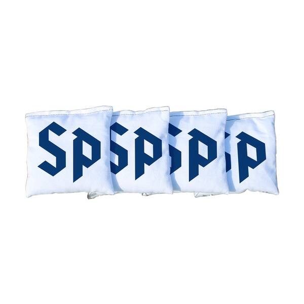 slide 2 of 3, Saint Peters Peacocks White Cornhole Bags All-Weather Resin Filled