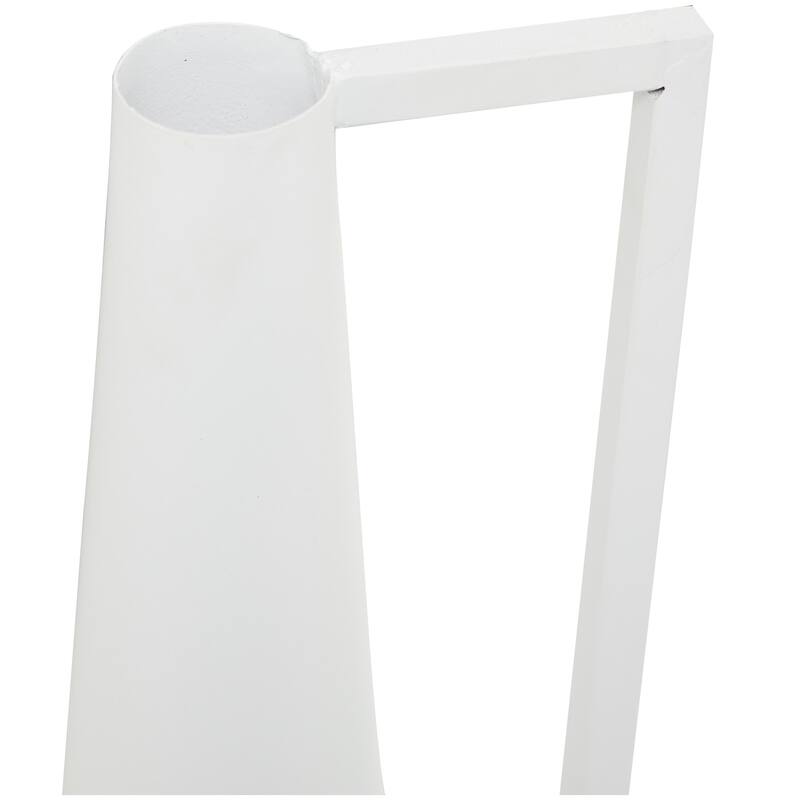 Blue Metal Ombre Decorative Vase with Brown Accents