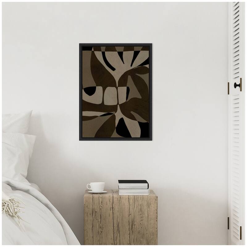 Kate and Laurel Sylvie Contour 2 Framed Canvas by Shatha Al Dafai