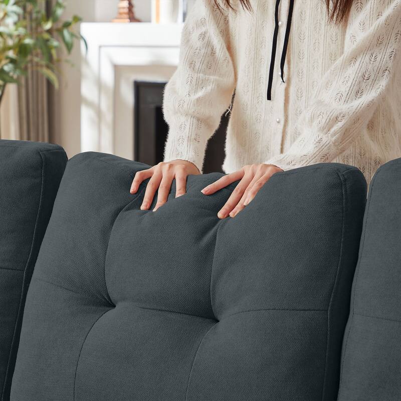 76.18" Upholstered Sleeper Pull Out Sofa Couch with Storage Chaise