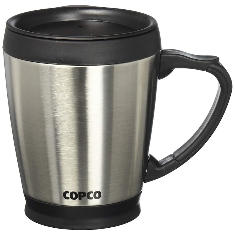 Copco Desktop Stainless Steel Coffee Mug With Easy Grip Handle - 16 oz. - Silver - 16 oz.
