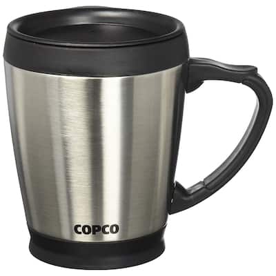 Copco Desktop Stainless Steel Coffee Mug With Easy Grip Handle - 16 oz.
