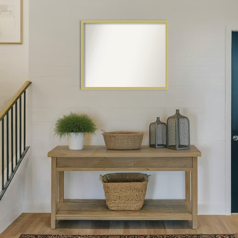 Incline Non-Beveled Wood Framed Wall Mirror