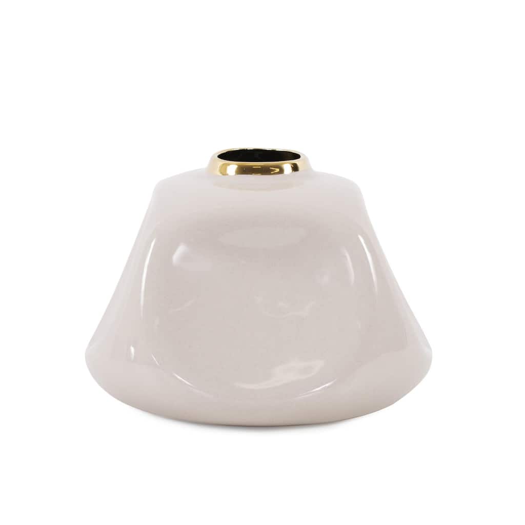 Christana Concaved Ceramic Vase- Medium