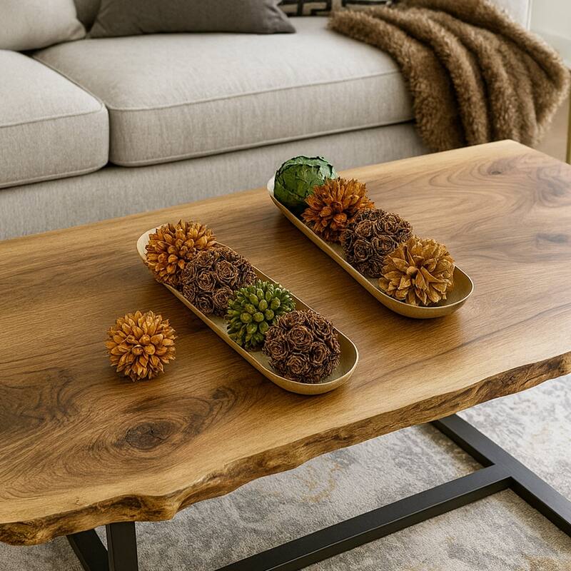 Handmade Preserved Topiary Balls, Set of 9 Decorative Floral Orbs - 4 inch