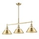 preview thumbnail 2 of 0, Yep by Golden Lighting Orwell 3-light Island Light in Brushed Champagne Brass - Gold