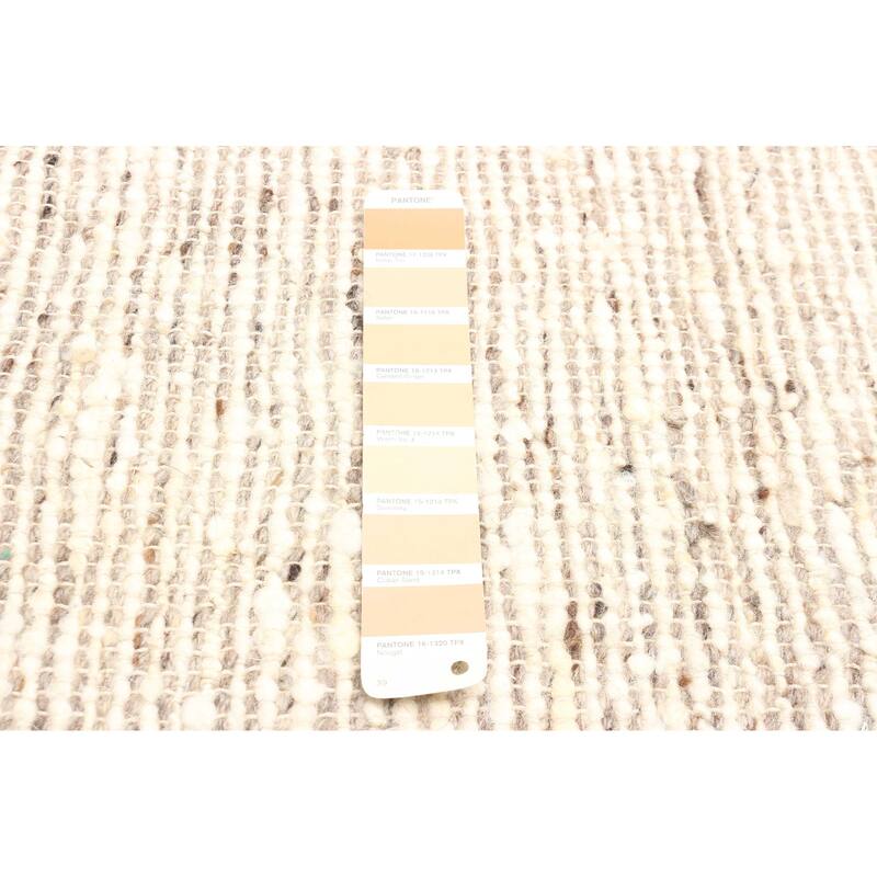 ECARPETGALLERY Braid weave Sienna Tan Wool Rug - 5'1 x 8'3