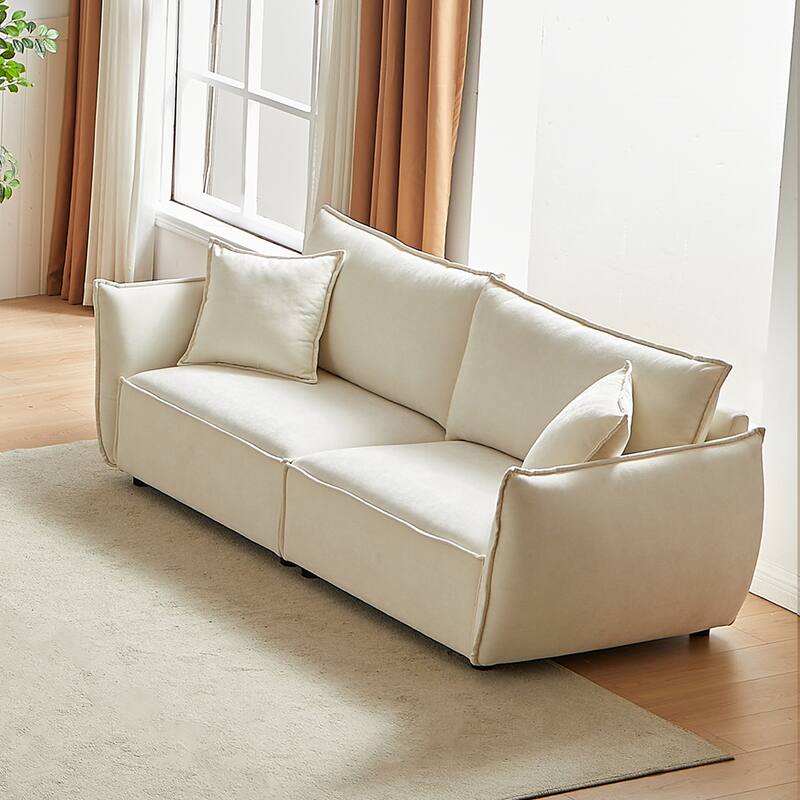 Convertible Chenille Sleeper Sofa Couch with Pillows, Modern Design for Living Rooms