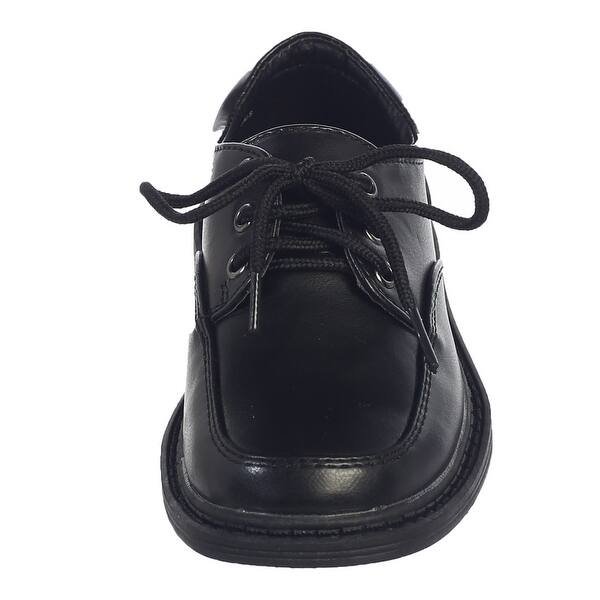 Shop Toddler Boys Black Lace Up Matte Special Occasion Dress Shoes 5 10 Overstock 23080919
