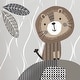 preview thumbnail 8 of 6, Lambs & Ivy Urban Jungle Animals Gray/Brown/White Nursery 4-Piece Baby Crib Bedding Set